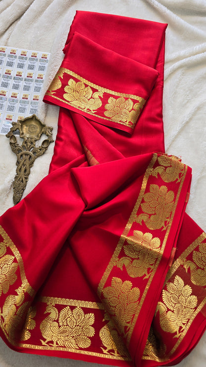 Mysore Crepe Silk Sarees - Self Colors