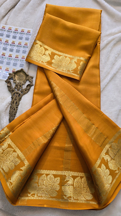 Mysore Crepe Silk Sarees - Self Colors