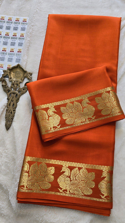 Mysore Crepe Silk Sarees - Self Colors
