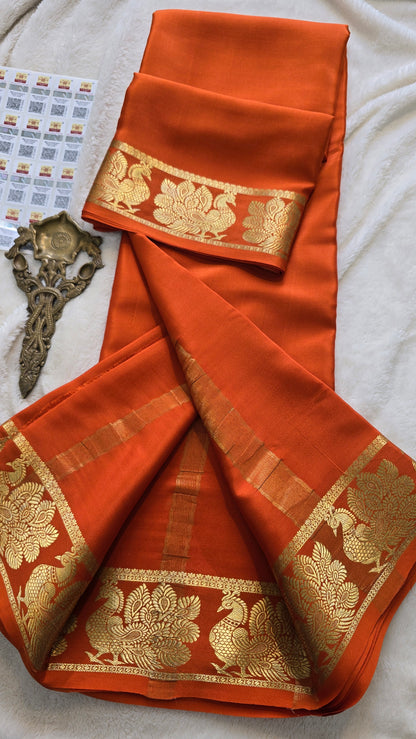Mysore Crepe Silk Sarees - Self Colors