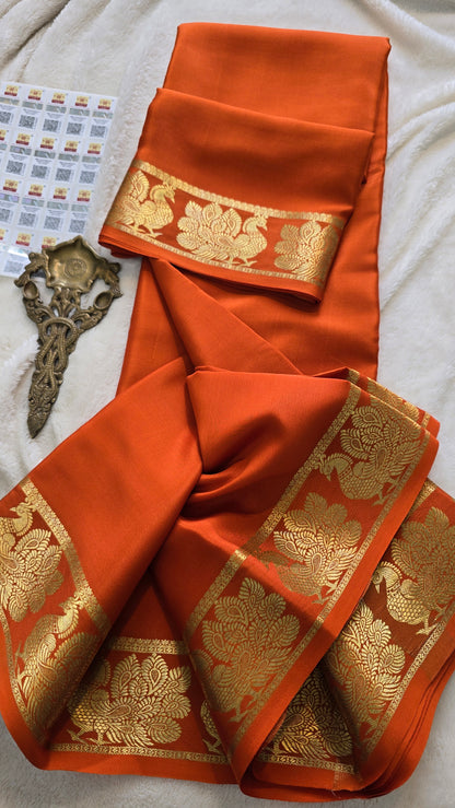 Mysore Crepe Silk Sarees - Self Colors