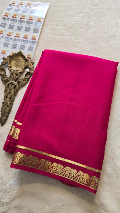 Mysore Crepe Silk Sarees - Self Colors