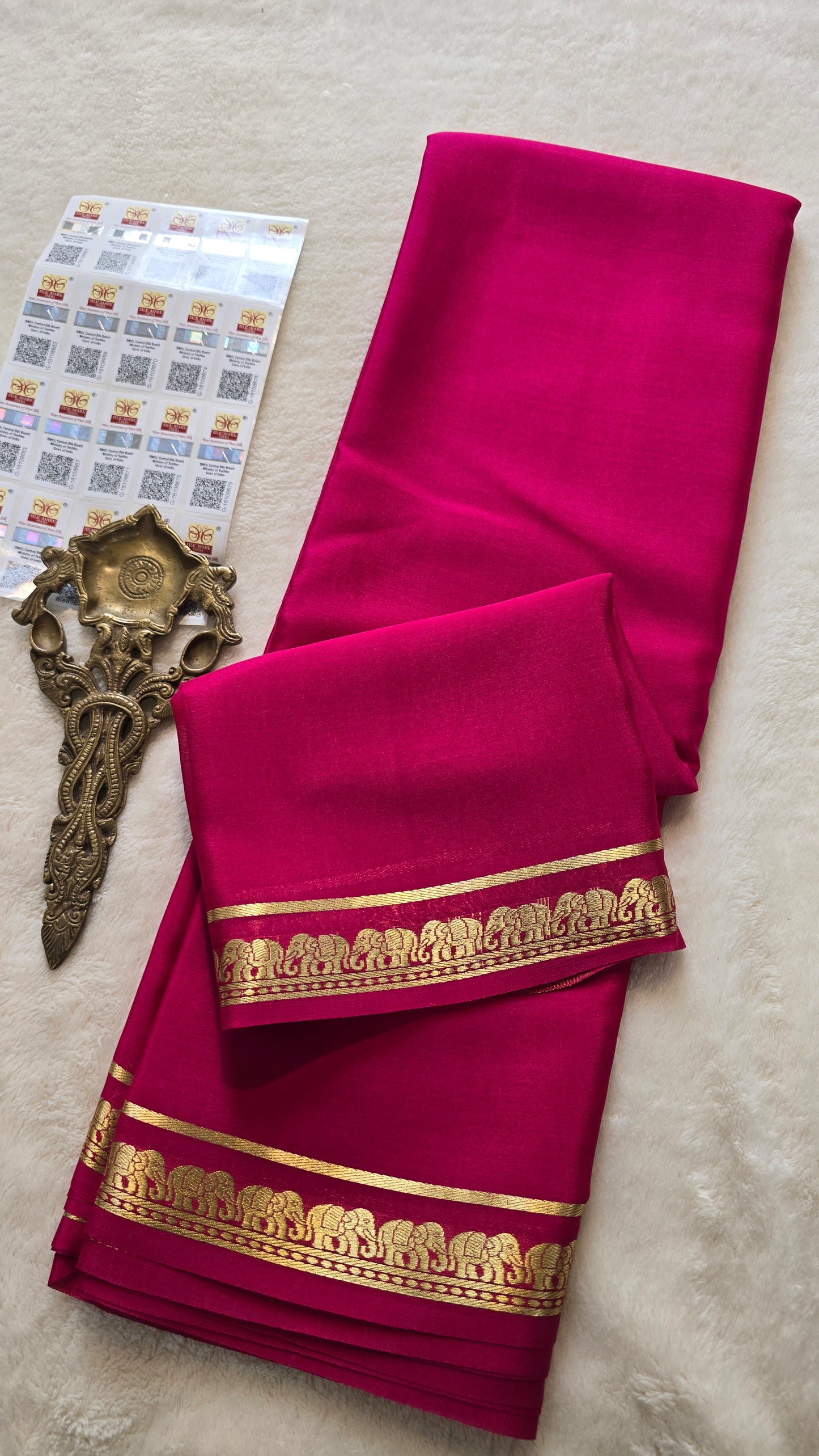 Mysore Crepe Silk Sarees - Self Colors