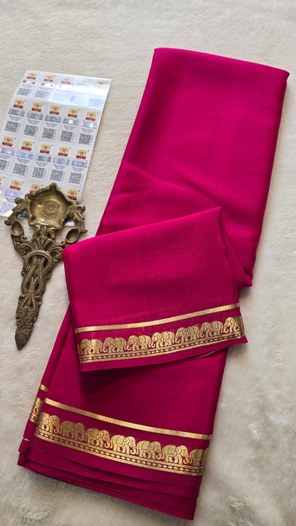 Mysore Crepe Silk Sarees - Self Colors