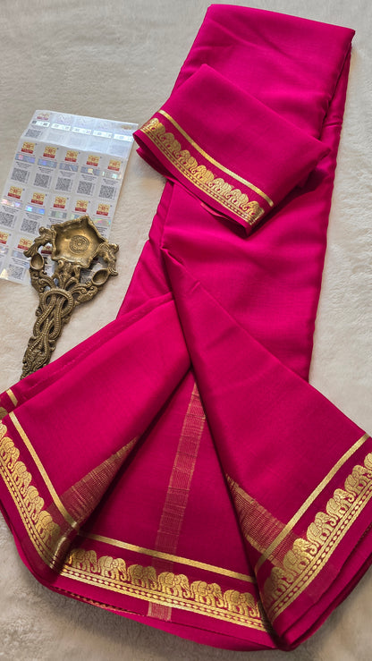 Mysore Crepe Silk Sarees - Self Colors