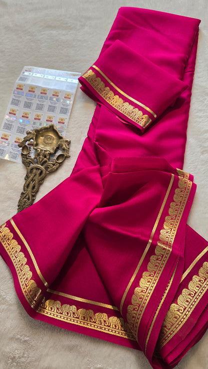 Mysore Crepe Silk Sarees - Self Colors