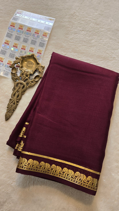 Mysore Crepe Silk Sarees - Self Colors