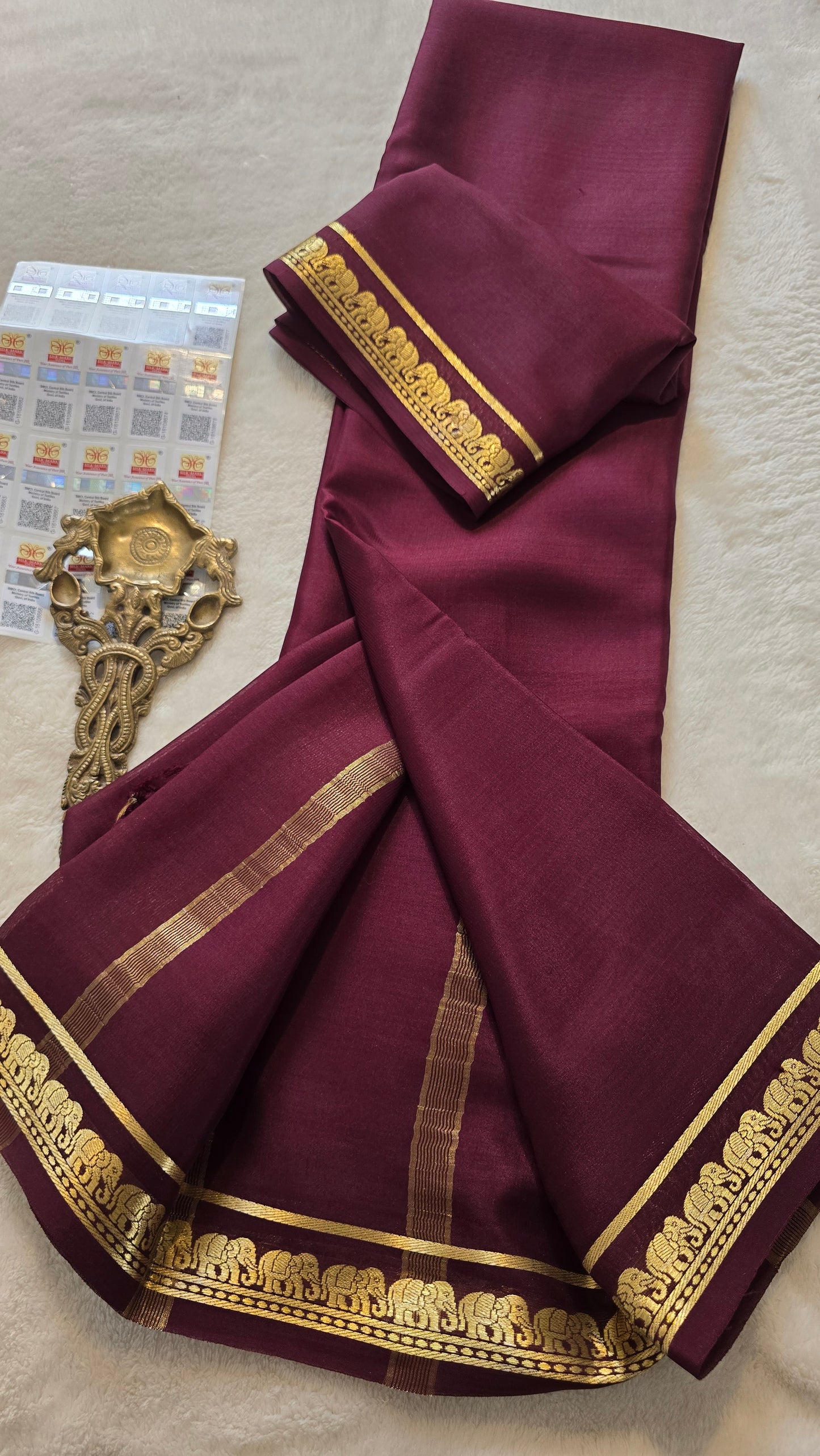 Mysore Crepe Silk Sarees - Self Colors