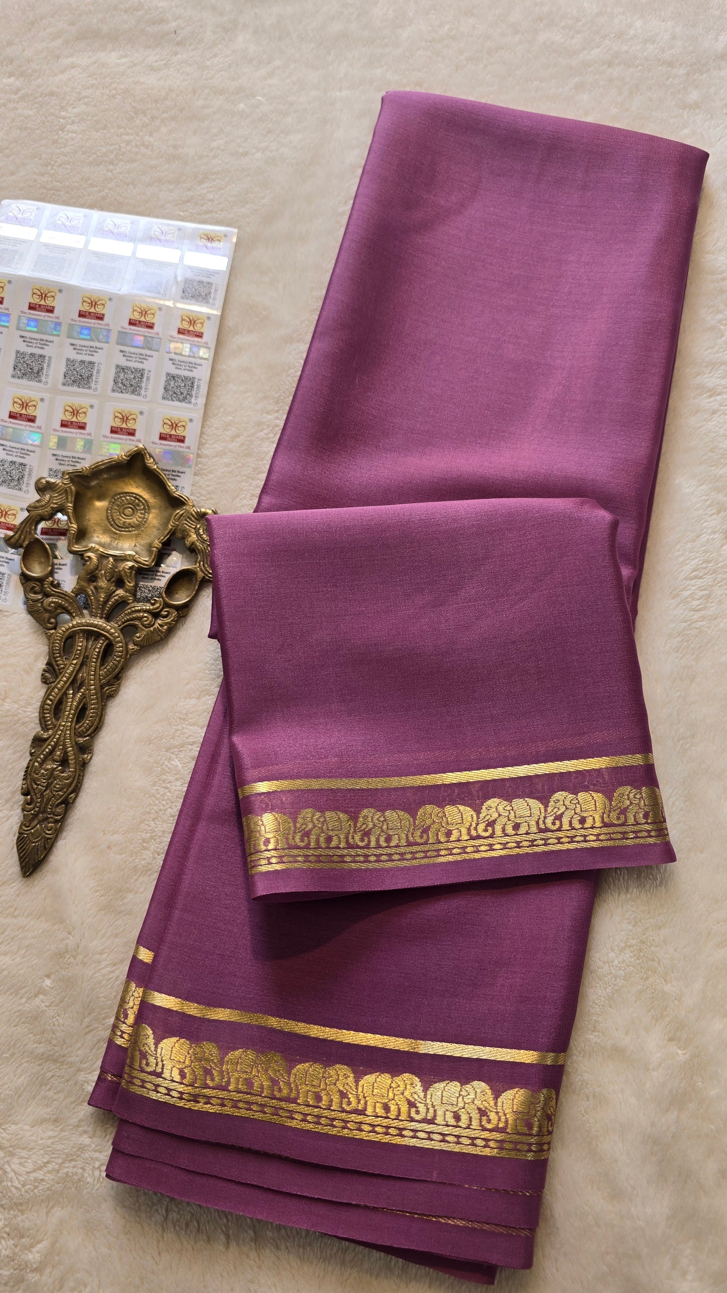Mysore Crepe Silk Sarees - Self Colors