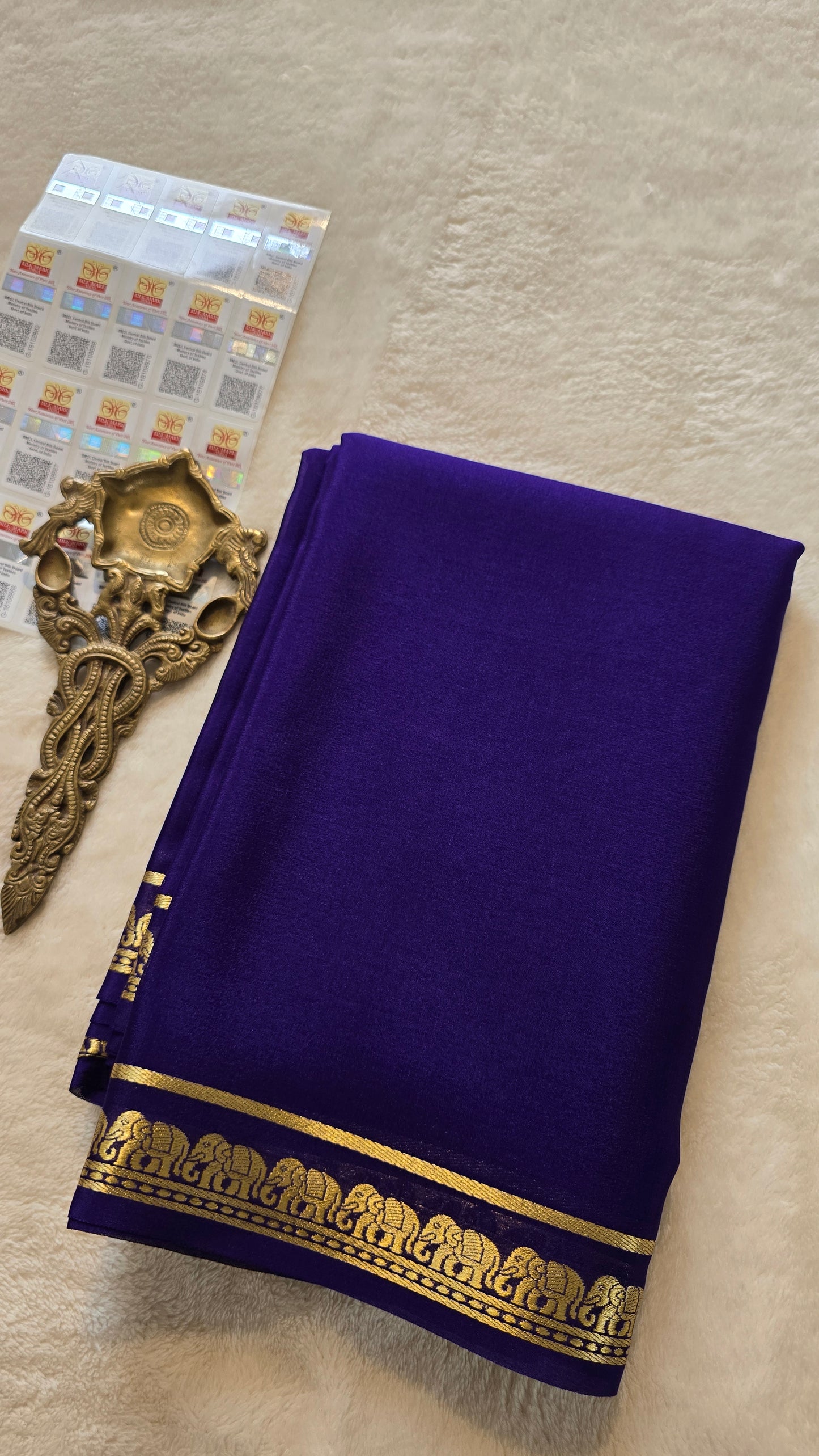 Mysore Crepe Silk Sarees - Self Colors
