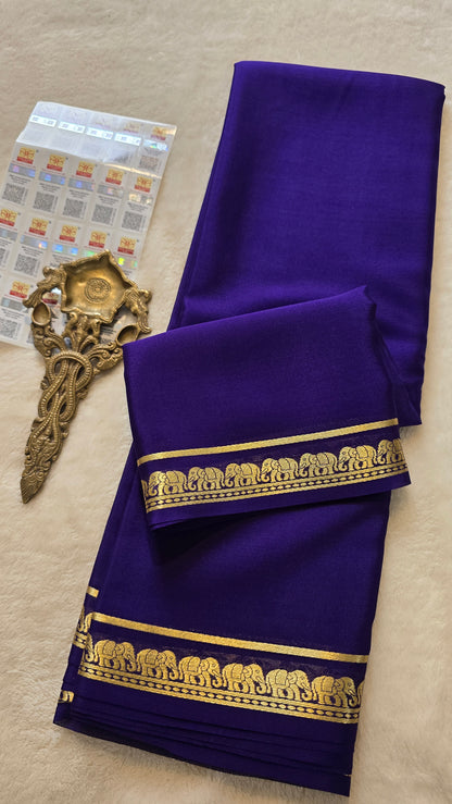 Mysore Crepe Silk Sarees - Self Colors