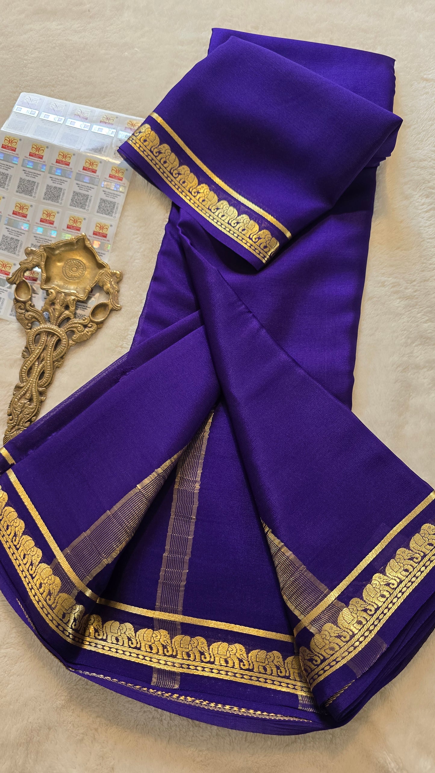 Mysore Crepe Silk Sarees - Self Colors
