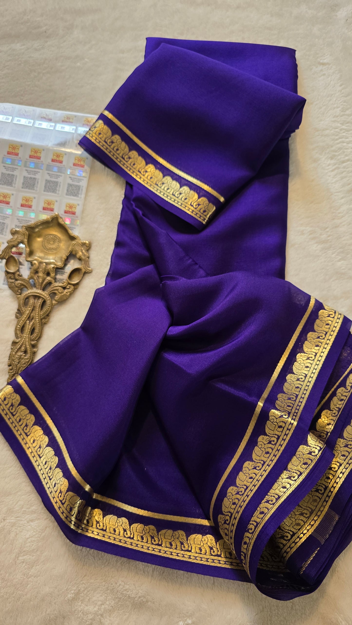 Mysore Crepe Silk Sarees - Self Colors