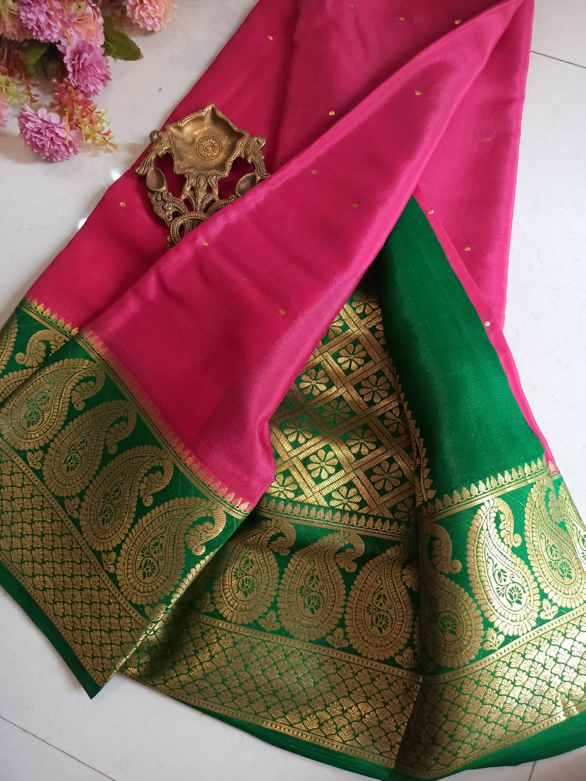 Mysore Crepe Silk Sarees - Rich Pallu