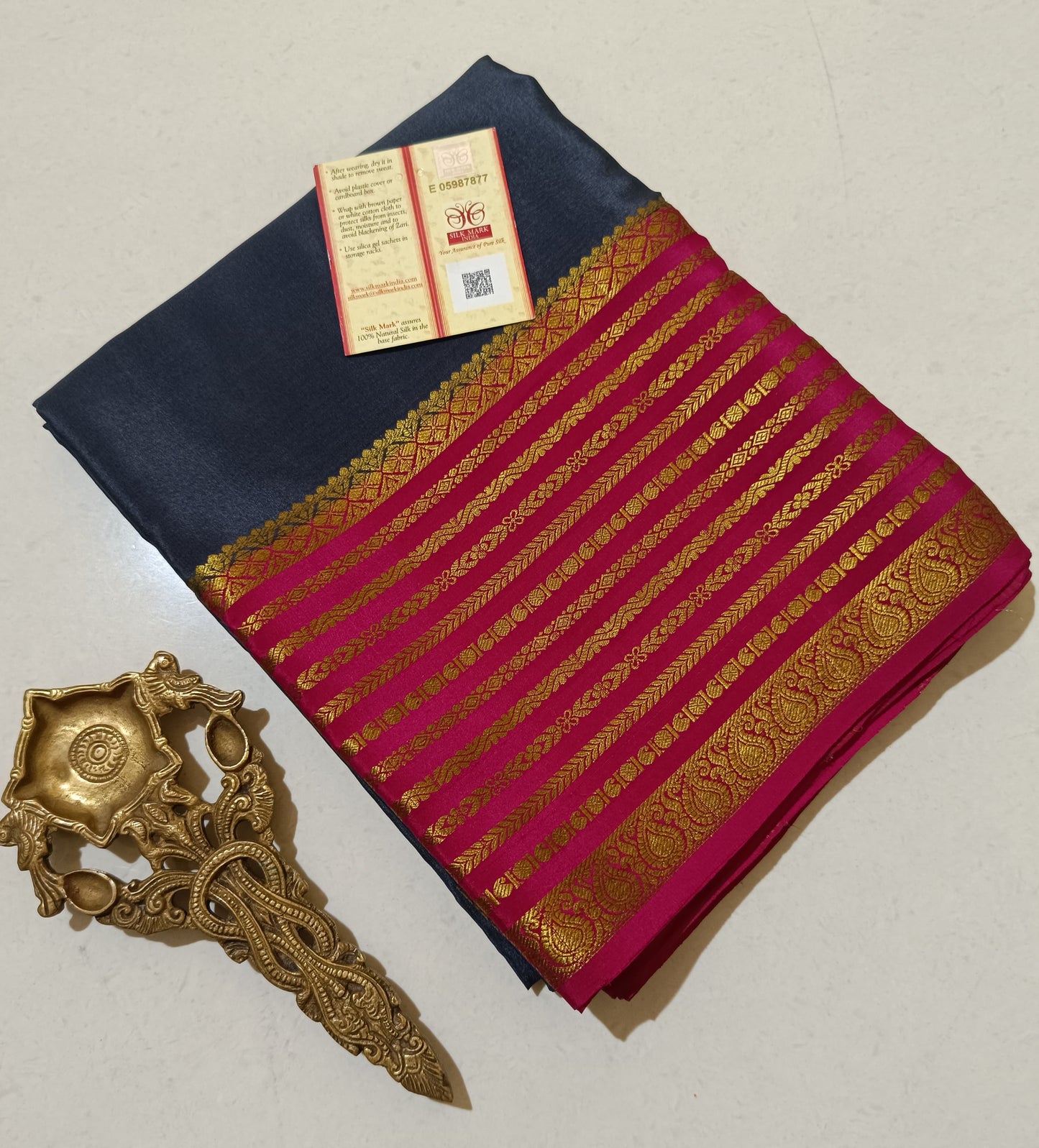 Mysore Crepe Silk Sarees - Trendy Borders