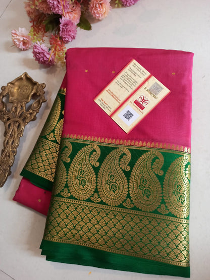 Mysore Crepe Silk Sarees - Rich Pallu