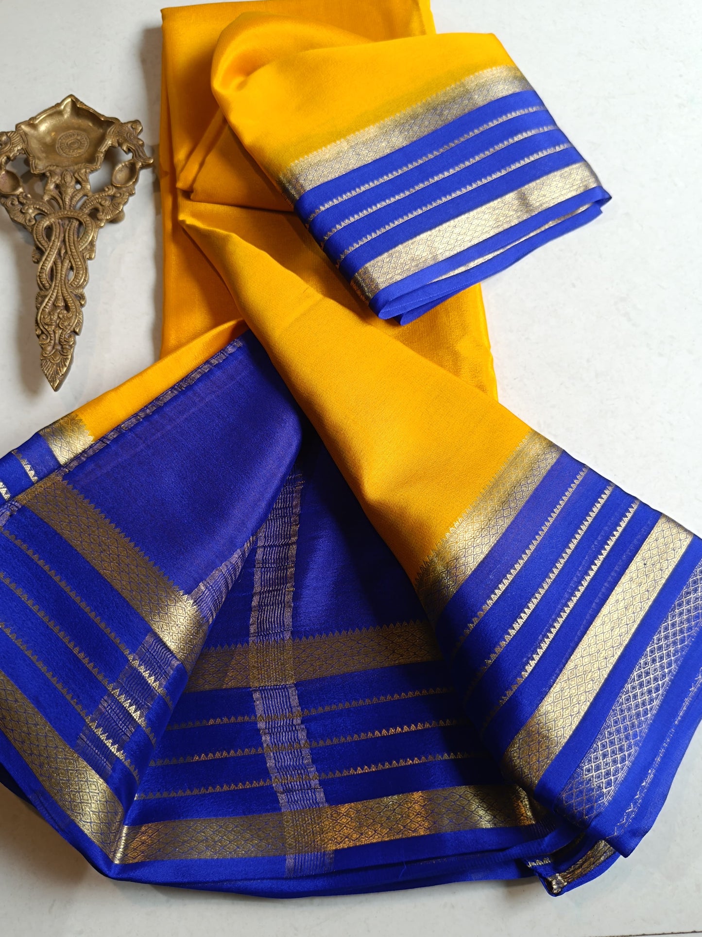 Mysore Crepe Silk Sarees - Classic Lines Border