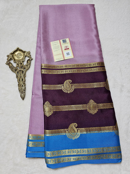 Mysore Crepe Silk Sarees - Tri Colour Series