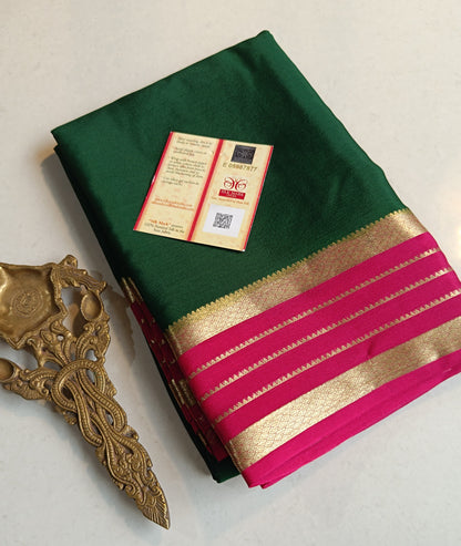 Mysore Crepe Silk Sarees - Classic Lines Border