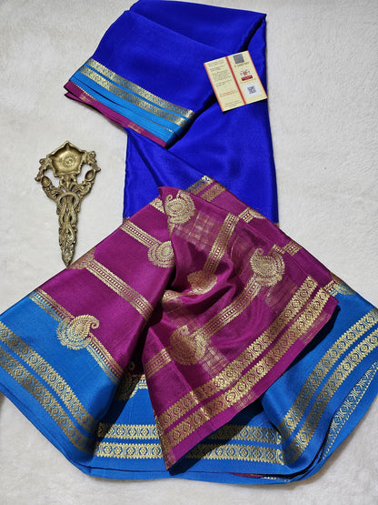 Mysore Crepe Silk Sarees - Tri Colour Series