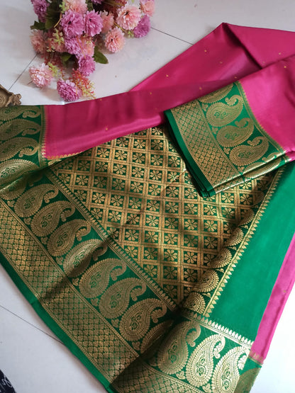 Mysore Crepe Silk Sarees - Rich Pallu