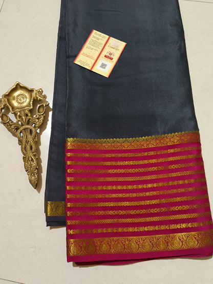 Mysore Crepe Silk Sarees - Trendy Borders