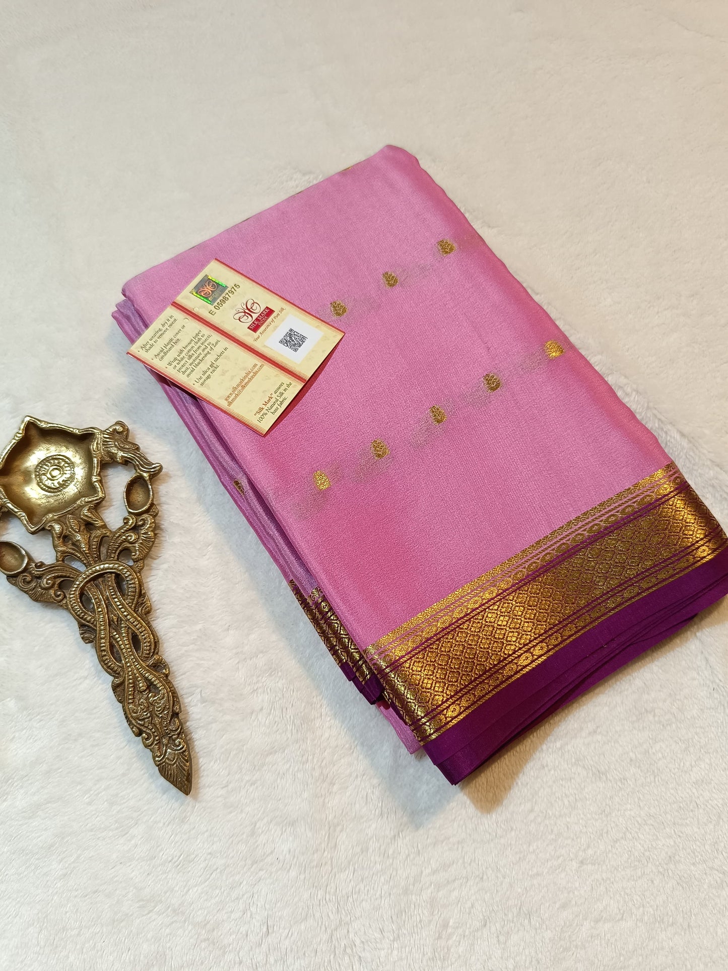 Mysore Crepe Silk Sarees - All Over Butta