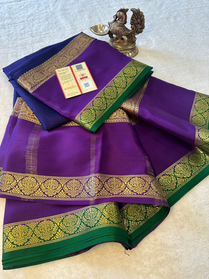 Mysore Crepe Silk Sarees - Tri Colour Series