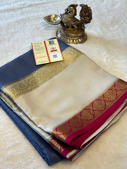 Mysore Crepe Silk Sarees - Tri Colour Series