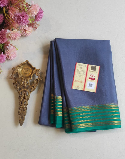 Mysore Crepe Silk Sarees - Classic Lines Border