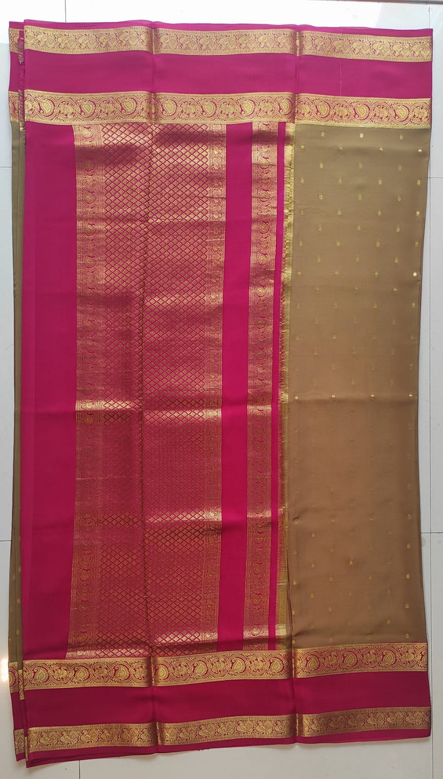 Mysore Crepe Silk Sarees - All Over Butta