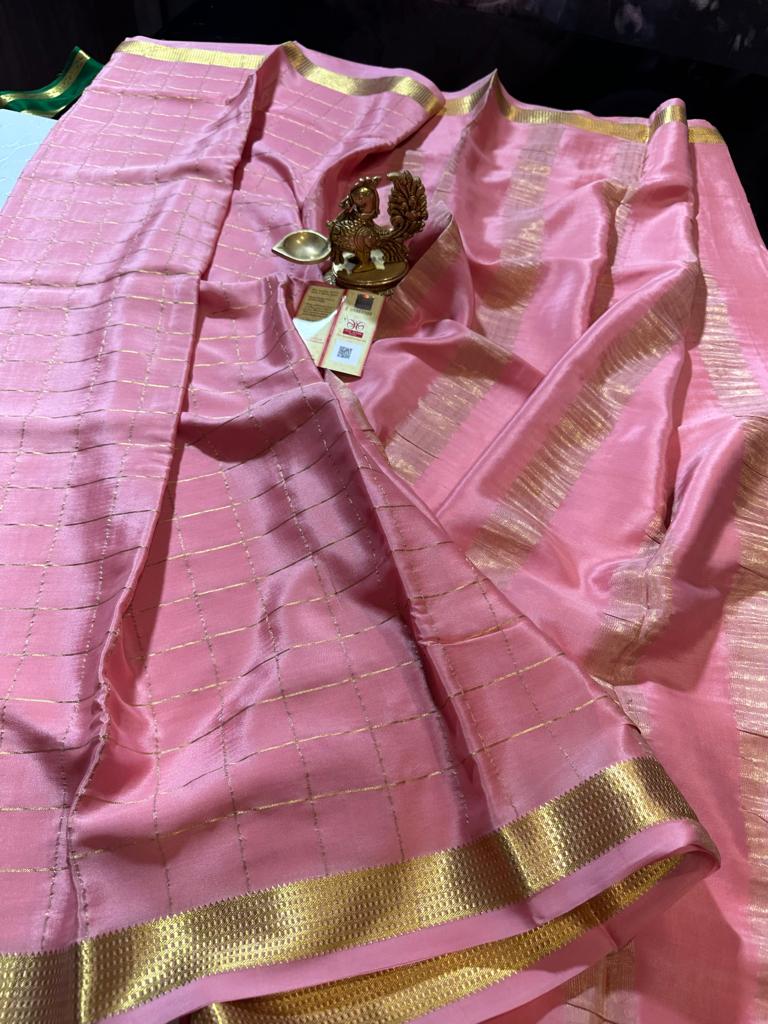 Mysore Crepe Silk Sarees - Self Colors (Light)