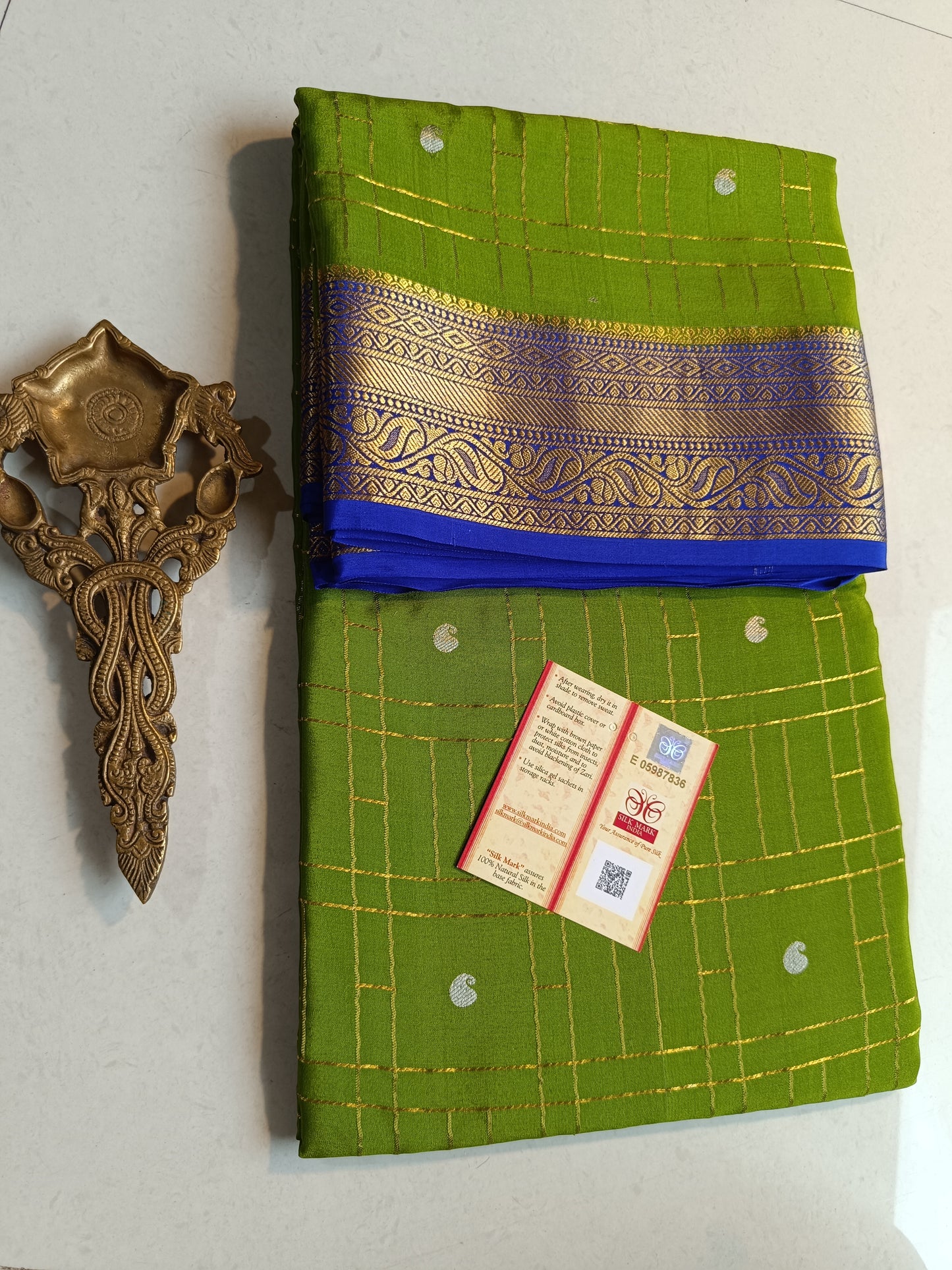 Mysore Crepe Silk Sarees - Checked
