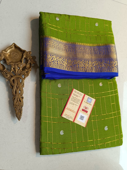 Mysore Crepe Silk Sarees - Checked
