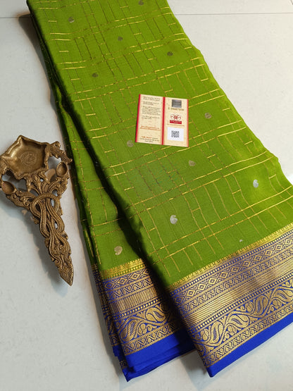 Mysore Crepe Silk Sarees - Checked