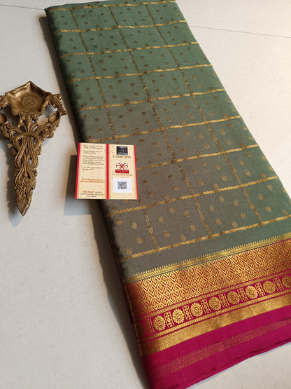 Mysore Crepe Silk Sarees - Checked