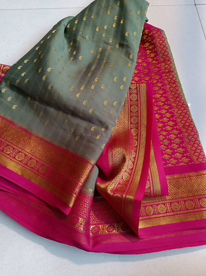 Mysore Crepe Silk Sarees - Checked