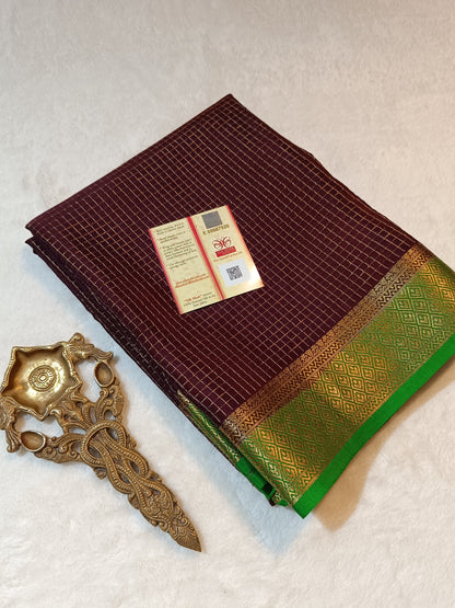 Mysore Crepe Silk Sarees - Checked