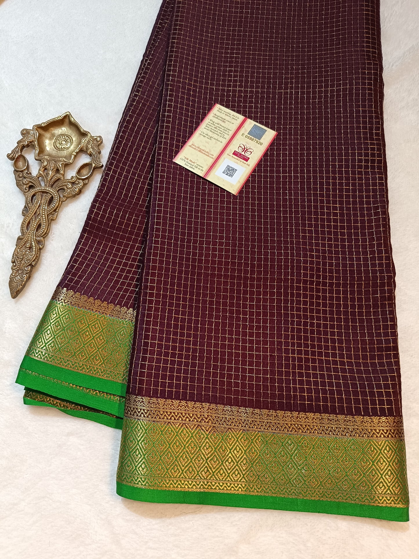 Mysore Crepe Silk Sarees - Checked