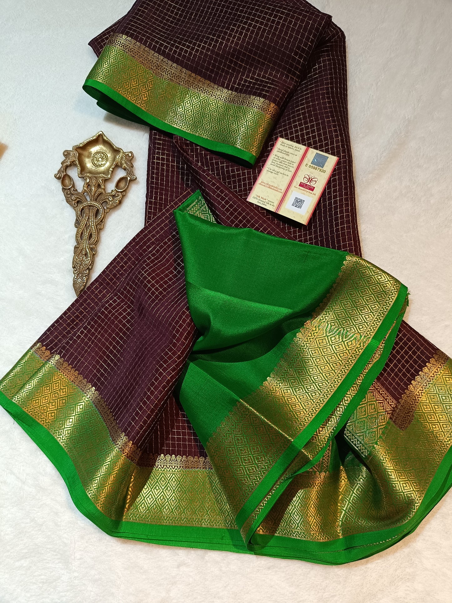 Mysore Crepe Silk Sarees - Checked
