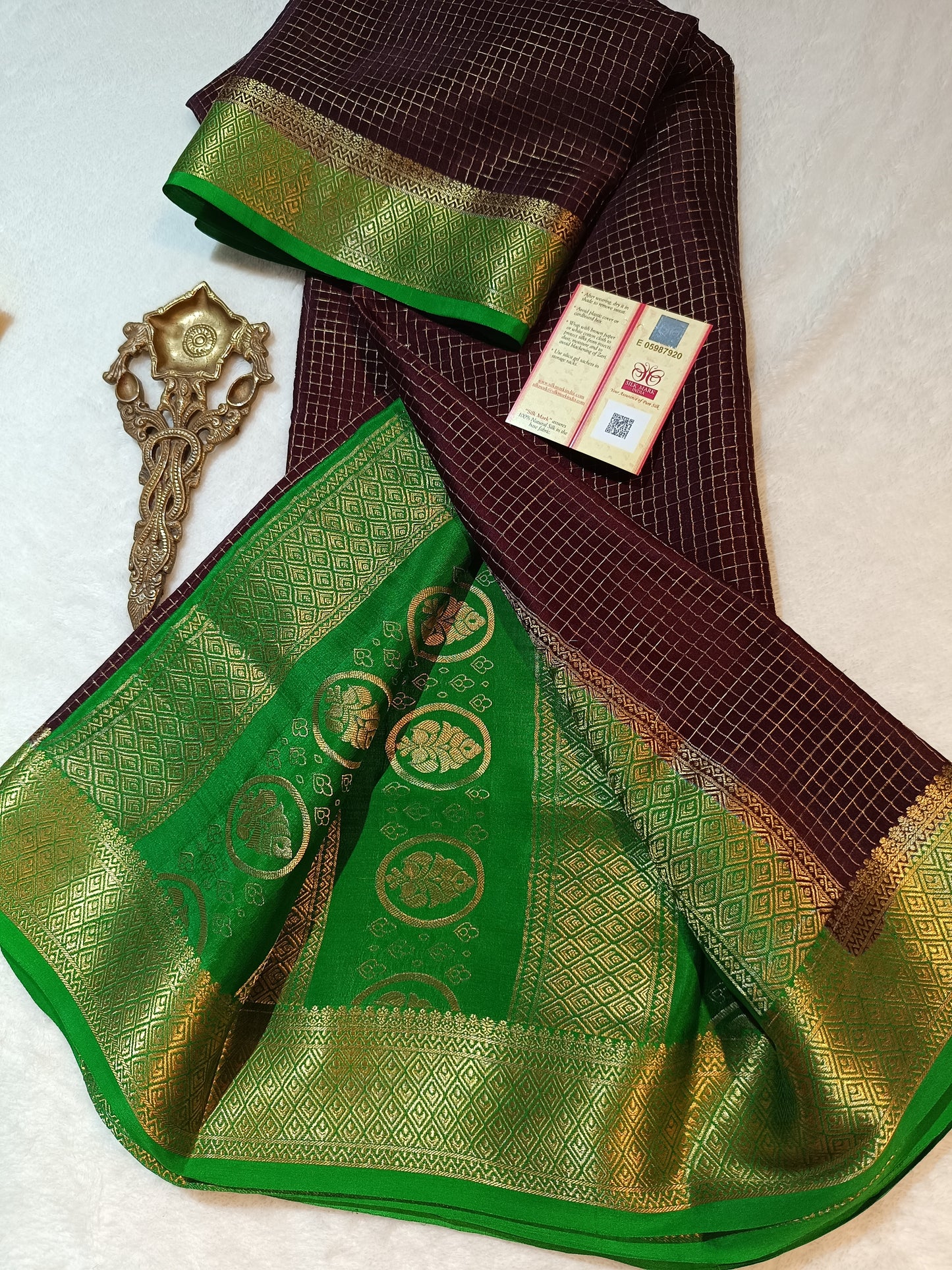Mysore Crepe Silk Sarees - Checked
