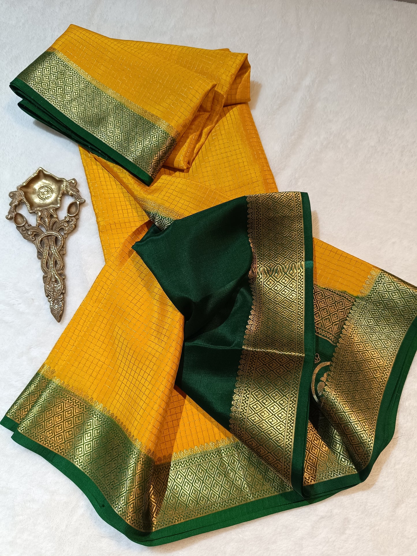 Mysore Crepe Silk Sarees - Checked