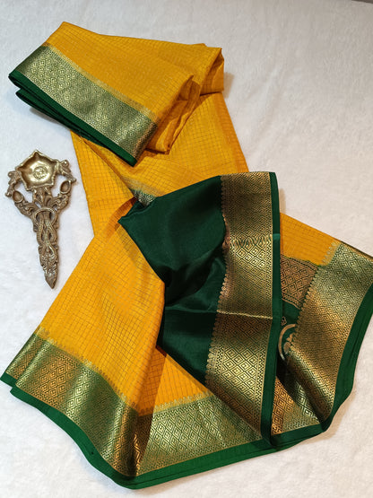 Mysore Crepe Silk Sarees - Checked