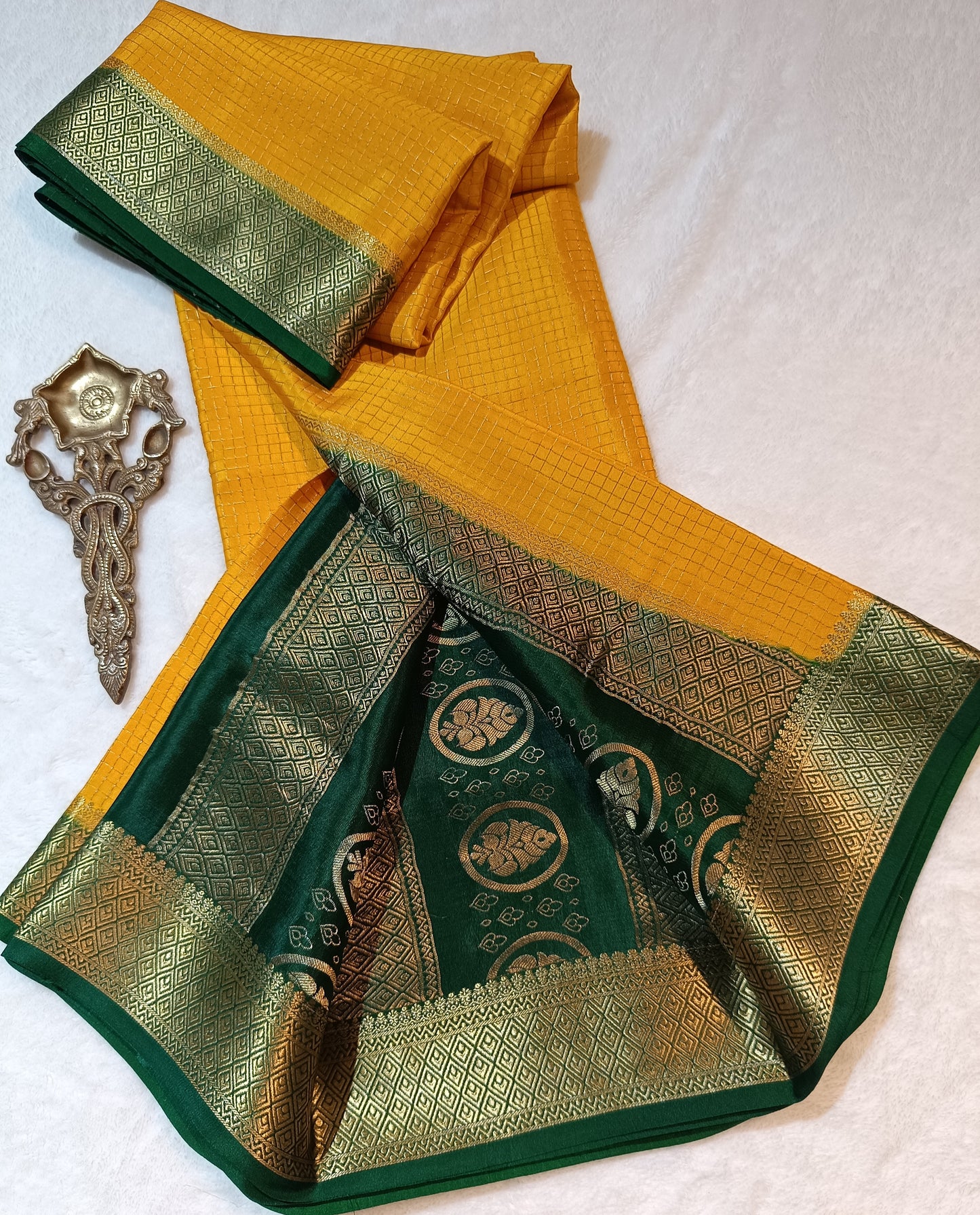 Mysore Crepe Silk Sarees - Checked