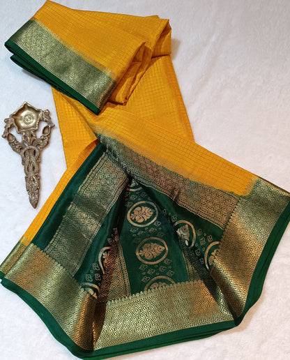 Mysore Crepe Silk Sarees - Checked