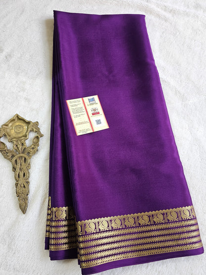 Mysore Crepe Silk Sarees - Self Colors (Heavy)