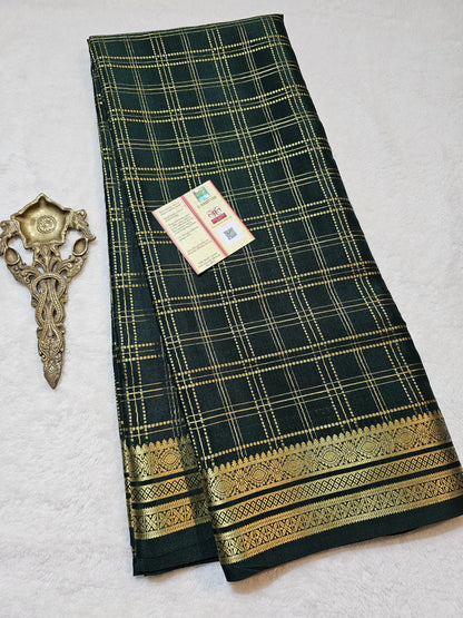 Mysore Crepe Silk Sarees - Self Colors (Heavy)