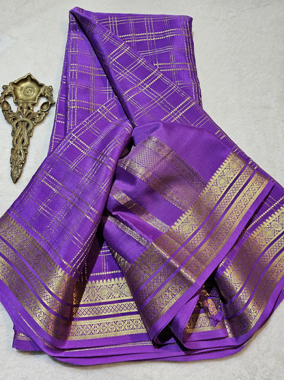 Mysore Crepe Silk Sarees - Self Colors (Heavy)