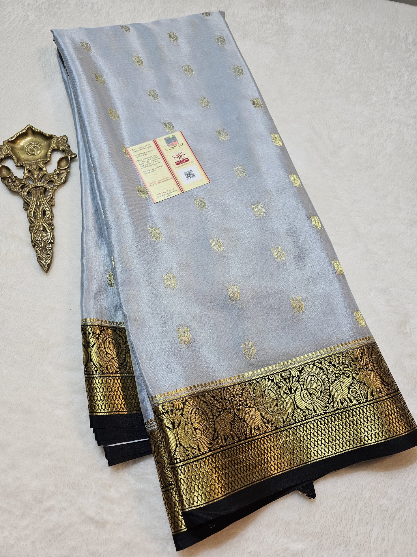 Mysore Crepe Silk Sarees - All Over Butta