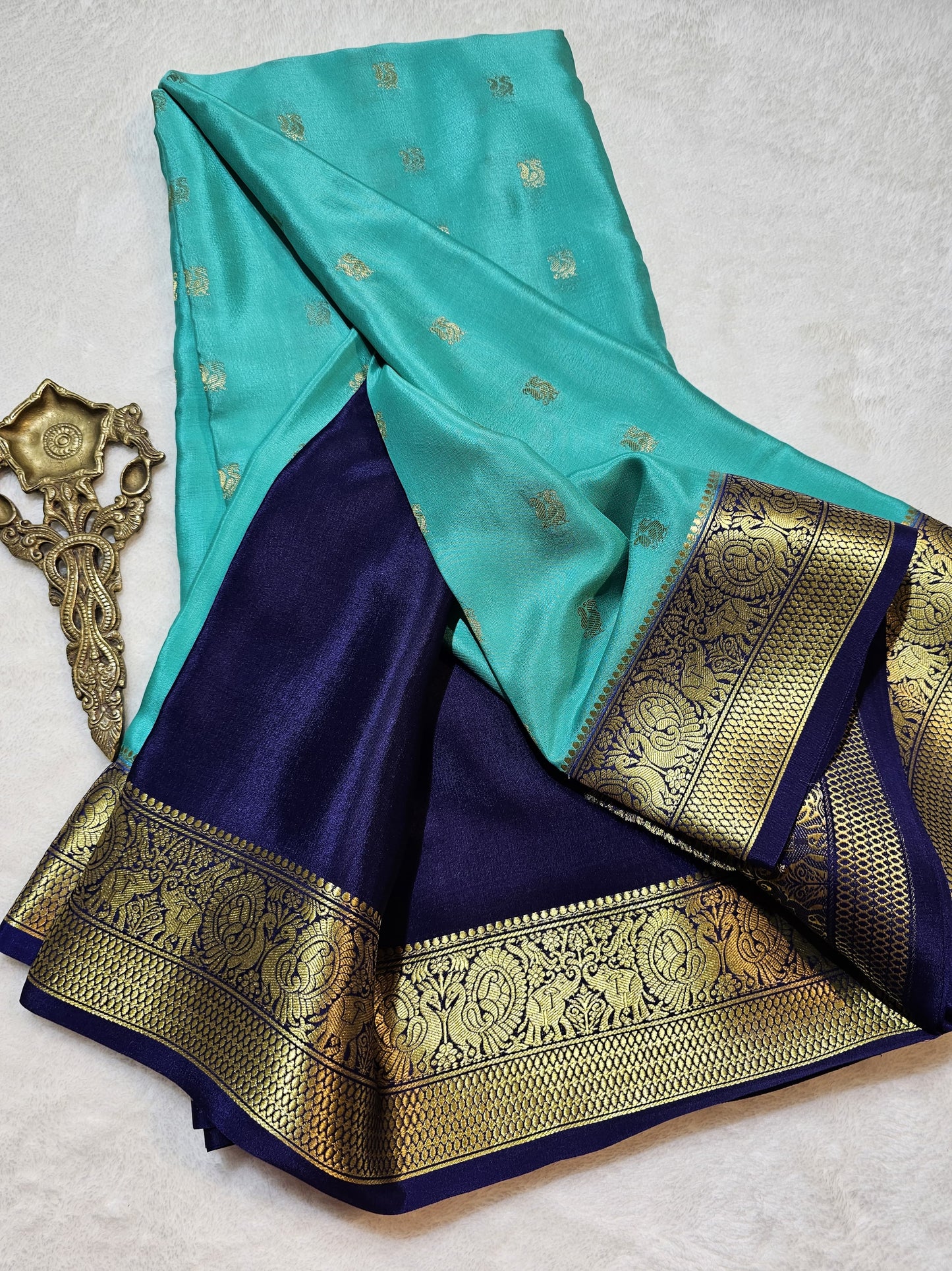 Mysore Crepe Silk Sarees - All Over Butta